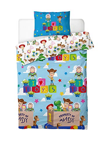 Toy Story 4 Funda Nórdica Infantil Juguetes Toy Story Woody Buzz Lightyear Jessie, Juego de Funda de Edredón + Funda De Almohada Infantil, Ropa De Cama Niños, Regalos Originales Para Niño Niña