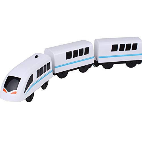 Tren eléctrico para niños, tren de mercancías con conexión magnética Locomotora, tren eléctrico con batería, juguete para tren eléctrico, modelo con mando manual