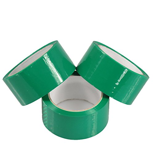 triplast 48 mm x 66 m, bajo nivel de ruido embalaje cinta de embalar, color verde (Pack de 3)
