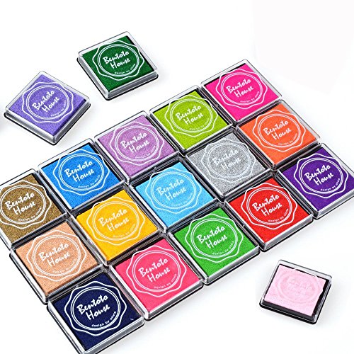 Txyk 20 Colores Rainbow Finger Ink Pad para niños Craft Ink Pad Sellos Partner DIY Color 4 * 4 cm