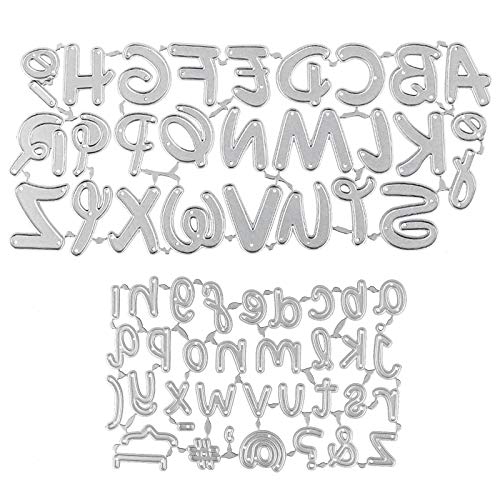 UFLF 2 Juego de Troqueles Letras Troqueles Scrapbooking Alfabeto Metal Plantillas Troquelar Estarcir Cutting Dies para Manualidad Decoración Álbum Recorte Tarjeta Papel DIY UFLF 2 Juego de Troqueles Letras Troqueles Scrapbooking Alfabeto Metal Plantillas Troquelar Estarcir Cutting Dies para Manualidad Decoración Álbum Recorte Tarjeta Papel DIY