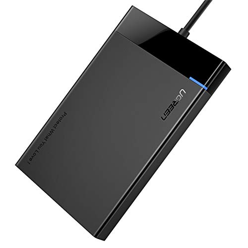 UGREEN Carcasa Disco Duro 2,5" SATA UASP, Caja Disco Duro 2,5 USB 3.0 Carcasa SSD HDD SATA I/II/III de 7mm y 9.5mm de Altura,10 TB MAX, para PC, Xbox One, PS4, PS3, TV, con Cable USB 3.0 de 50 CM UGREEN Carcasa Disco Duro 2,5" SATA UASP, Caja Disco Duro 2,5 USB 3.0 Carcasa SSD HDD SATA I/II/III de 7mm y 9.5mm de Altura,10 TB MAX, para PC, Xbox One, PS4, PS3, TV, con Cable USB 3.0 de 50 CM