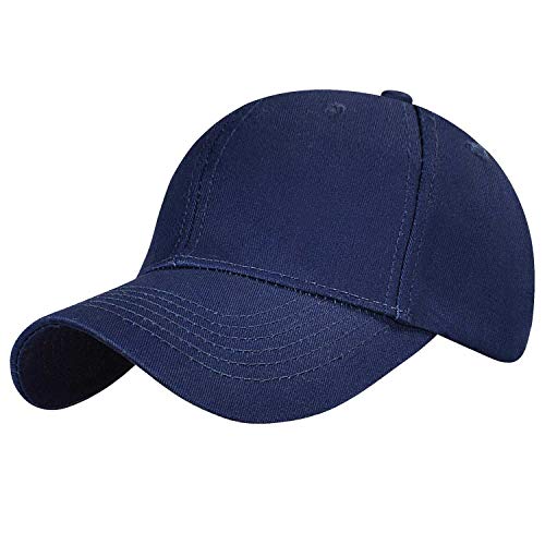 UMIPUBO Gorras Beisbol Deportes Unisex Adjustable al Aire Libre Cap clásico algodón Casual Sombrero Gorras de béisbol (Azul Marino)