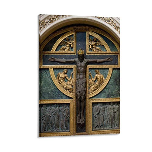 UWER Póster de Cristo el Rey Crucifijo en lienzo y arte de pared, impresión moderna, para decoración de dormitorio familiar, 30 x 45 cm UWER Póster de Cristo el Rey Crucifijo en lienzo y arte de pared, impresión moderna, para decoración de dormitorio familiar, 30 x 45 cm