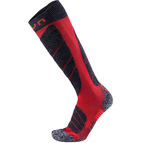 UYN Magma - Calcetines de esquí para Hombre, Magma, Hombre, Color Dark Red/Anthracite, tamaño 45/47