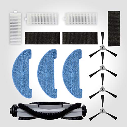 Venga! ST Piezas de Repuesto para el Aspirador Robótico VG RVC 3000, Kit Incluye 4 Laterales, 1 Cepillo Central, 3 Mopas, 3 Kits de Filtro, Gris Venga! ST Piezas de Repuesto para el Aspirador Robótico VG RVC 3000, Kit Incluye 4 Laterales, 1 Cepillo Central, 3 Mopas, 3 Kits de Filtro, Gris
