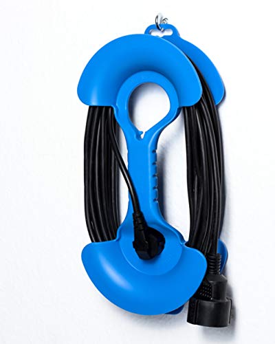 ViD - tambor de cable mano para cables de hasta 25 metros color azul