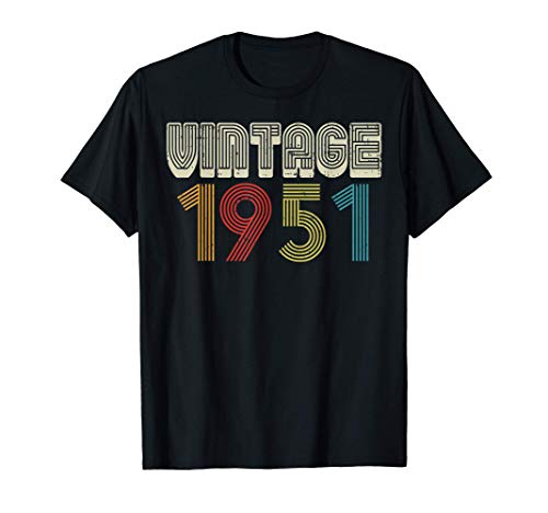 Vintage 1951 Retro Cumpleaños Abuelo de 70 años Regalo Camiseta