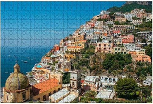 Vista de Positano Costa de Amalfi Campania Región Italia Rompecabezas de madera Rompecabezas educativos Rompecabezas creativos de regalo 75 * 50 cm 1000 Uds