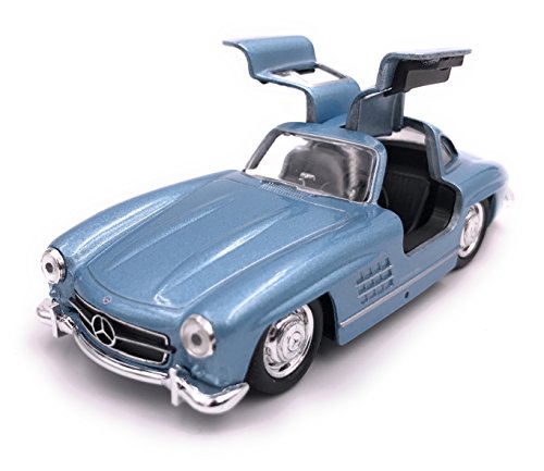 Welly Producto de Licencia de automóvil Modelo Mercedes Benz 300 SL 1: 34-1: 39 Azul