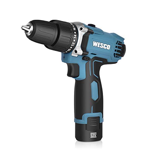 WESCO Taladro Atornillador 12V, Destornillador Eléctrico de Batería Recargable de iones de Litio 1500mAh 1 Hora de Carga Rápida, 21 Ajustes de Par+ 2 Modos de Atornillar +10mm Portabrocas WS2547 WESCO Taladro Atornillador 12V, Destornillador Eléctrico de Batería Recargable de iones de Litio 1500mAh 1 Hora de Carga Rápida, 21 Ajustes de Par+ 2 Modos de Atornillar +10mm Portabrocas WS2547