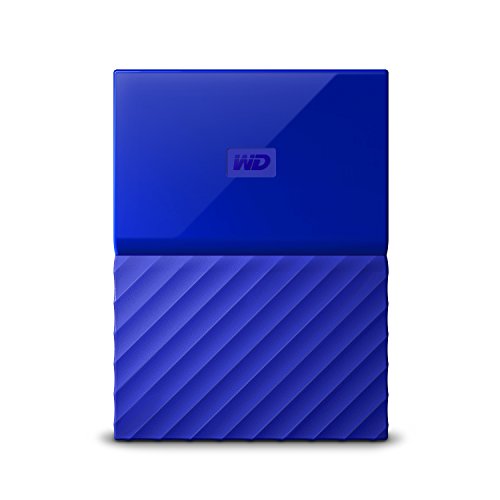 Western Digital My Passport - Disco Duro Externo portátil de 2 TB (2.5", USB 3.0), Acabado estandar, Color Azul