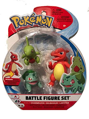 Wicked Pokemon Battle 3 Figure Set - Charmeleon, Bulbasaur & Larvitar