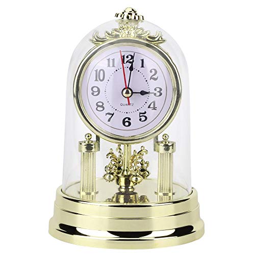 Wifehelper Reloj, Reloj de Sala de Estilo Retro Europeo Antiguo Reloj de Mesa silencioso para decoración del hogar(#1)
