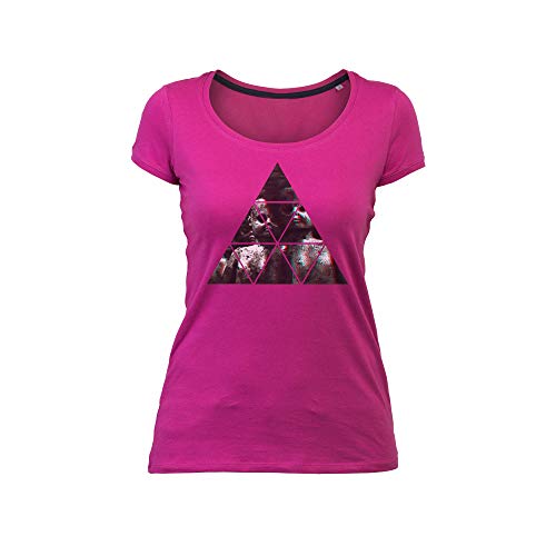 Wild Soul Tees - Camiseta para Mujer, diseño de triángulo, Logo Rosa Rosa S