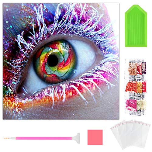 Wishstar Diamond Painting Ojo, 5D Diamante Pintura Kits DIY, Cuadro de Diamantes Manualidades Decoración del Hogar Art (30 x 30 cm)