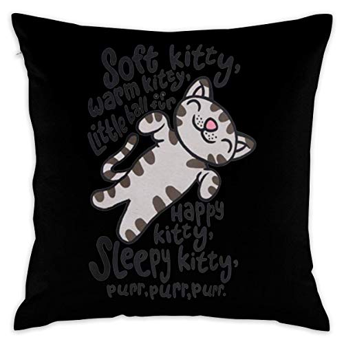 Without The Big Bang Theory Soft Kitty Decorative Throw Pillow Covers Case Pillowcases Fundas para Almohada (45cmx45cm)