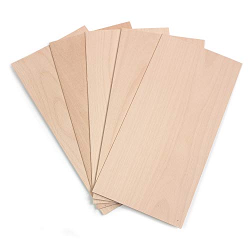 wodewa Juego de chapa de madera Haya 2mm de espesor 30 x 14cm | 5 unidades Tableros de madera real para artesanía Modelo manualidades marquetería Restauración wodewa Juego de chapa de madera Haya 2mm de espesor 30 x 14cm | 5 unidades Tableros de madera real para artesanía Modelo manualidades marquetería Restauración