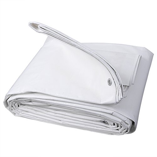 WOLTU Lona Impermeable Lona de Protección, Duradera con Ojales para Muebles, Jardín, Piscina, Coche 280 g/m2 Blanco 3x4m GZ1177m2 WOLTU Lona Impermeable Lona de Protección, Duradera con Ojales para Muebles, Jardín, Piscina, Coche 280 g/m2 Blanco 3x4m GZ1177m2