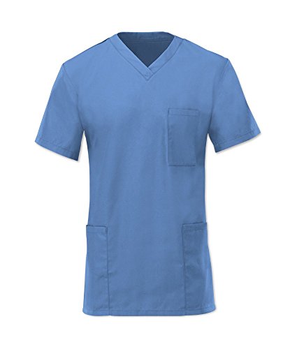 Workwear World WW127 Metro Blue Scrub túnica – Unisex médicos médicos Ropa de Trabajo Azul Azul Oscuro 60