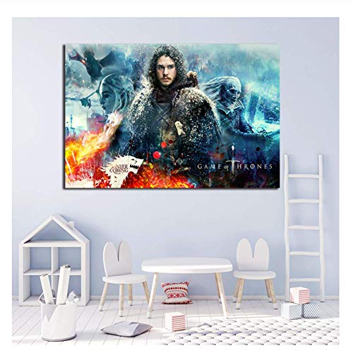 XuFan El Octavo y último Juego de Tronos Impresiones en Lienzo Pinturas para Sala de Estar Póster en la Pared Decoración del hogar-50x70cmSin Marco XuFan El Octavo y último Juego de Tronos Impresiones en Lienzo Pinturas para Sala de Estar Póster en la Pared Decoración del hogar-50x70cmSin Marco