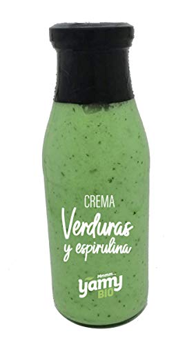 Yamy BIO Crema de Verduras y Espirulina - Pack de 6 Botellas x 490gr - Producto Ecológico elaborado en Navarra
