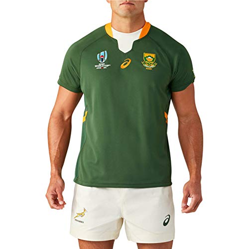 YINTE 2019 South Africa Springboks Rugby Jersey, Camiseta Gráfica De Algodón De Algodón De Algodón De La Copa del Mundo del Rugby De Los Hombres Home-S