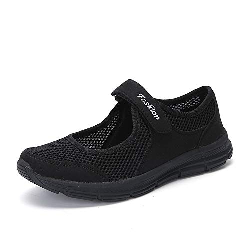 Zapatos Malla de Mujer de Velcro Deportivo de Calzado Casual Ligero Aire Libre y Deporte Transpirables Casual Zapatos Gimnasio Correr Sneakers Zapatillas de Deportivo Ligero y Comodo riou