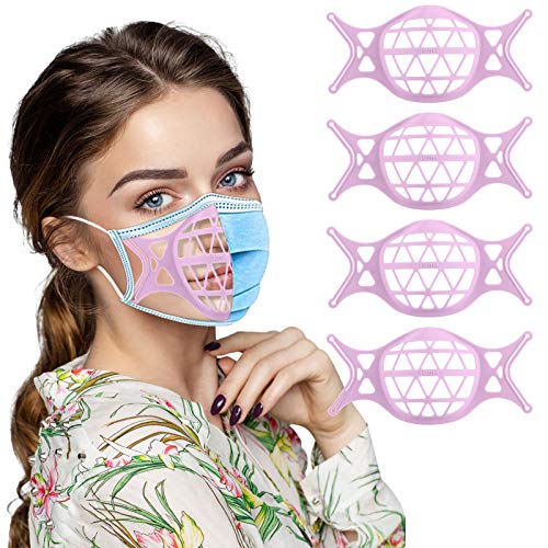 ZEZKT Protege el Lápiz Labial Marco De Soporte Interior Ayuda A Respirar Suavemente Rosado Silicona Para MáScara Reutilizable para el Hogar y el Exterior (4pcs) ZEZKT Protege el Lápiz Labial Marco De Soporte Interior Ayuda A Respirar Suavemente Rosado Silicona Para MáScara Reutilizable para el Hogar y el Exterior (4pcs)