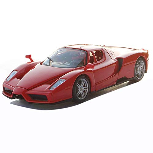 ZHANGLIXIA-TOY Escala 1:24 Die Casting Modelo de Coche/Compatible con Ferrari Enzo/estático Modelo de Coche de aleación Modelo de simulación Coche Rojo (Color : Red, Size : 19 * 9 * 5cm)
