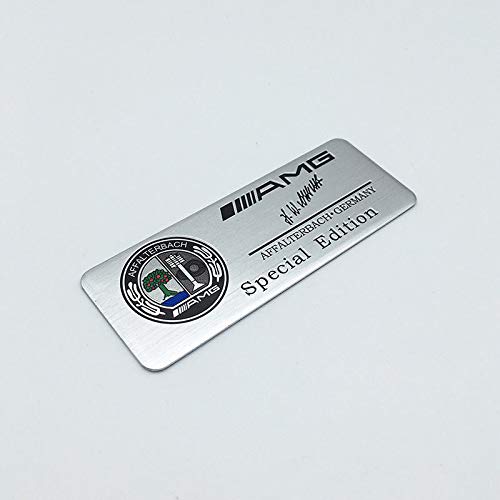 1 pegatina de metal plateado AMG edición especial para parte trasera de maletero 1 pegatina de metal plateado AMG edición especial para parte trasera de maletero
