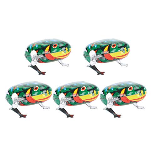 5 Piezas de Rana mecánica, Rana saltarina de 3 Pulgadas, Rana saltadora de Metal mecánica, Rana saltadora Vintage, Juguetes de Cuerda, Juguetes(Ranas semiautomáticas de Resorte de Cuerda) 5 Piezas de Rana mecánica, Rana saltarina de 3 Pulgadas, Rana saltadora de Metal mecánica, Rana saltadora Vintage, Juguetes de Cuerda, Juguetes(Ranas semiautomáticas de Resorte de Cuerda)