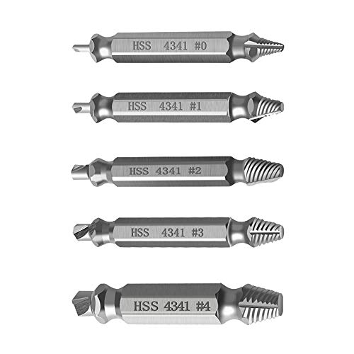 5 Piezas Extractor de Tornillos con Estuche Dañados Removedor de Tornillo Broca Herramienta para Sacar Tornillos Roto 5 Piezas Extractor de Tornillos con Estuche Dañados Removedor de Tornillo Broca Herramienta para Sacar Tornillos Roto