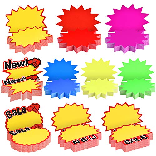 500 Piezas Etiquetas de Precio Fluorescentes Signos de Venta de Explosión Etiqueta de Venta al por menor en Forma de Estrella Signos de Papel para Fiesta de Tienda, 10 Estilos (Forma Irregular) 500 Piezas Etiquetas de Precio Fluorescentes Signos de Venta de Explosión Etiqueta de Venta al por menor en Forma de Estrella Signos de Papel para Fiesta de Tienda, 10 Estilos (Forma Irregular)