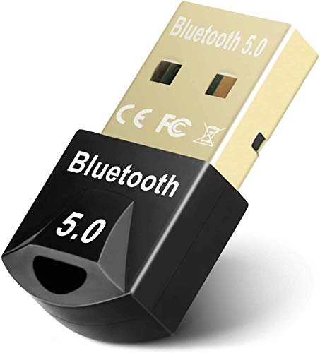 Adaptador Bluetooth, transmisor Bluetooth para PC, adaptador Bluetooth Dongle 5.0 para ordenador portátil, compatible con Windows 10/8/7/Vista/XP/ratón y teclado/auriculares/altavoz, USB