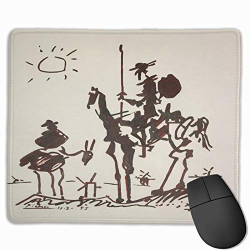 AEMAPE Alfombrilla de ratón Picasso Don Quijote Alfombrilla de ratón de Goma Antideslizante Alfombrilla de ratón Rectangular para Ordenador portátil ^ A3