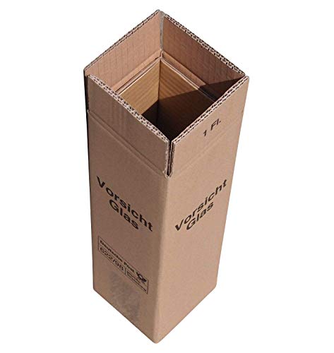 A&F - Caja de cartón para envíos para 1 botella (caja, estuche y tapadera), aprobada por DHL y UPS (10 unidades) A&F - Caja de cartón para envíos para 1 botella (caja, estuche y tapadera), aprobada por DHL y UPS (10 unidades)