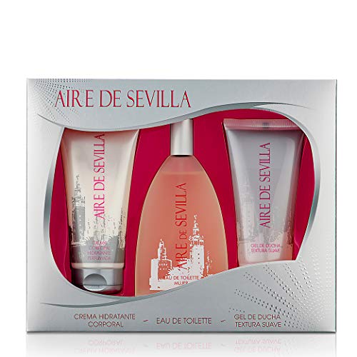 Aire de Sevilla para Mujer - Set Eau de Toilette, Crema Perfumada y Gel Exfoliante