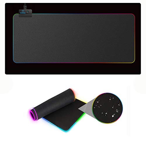AIRENA Alfombrilla de ratón para Juegos RGB con 13 Modos de iluminación, 800 x 300 mm más Grande para Teclado/ratón/Ordenador/PC