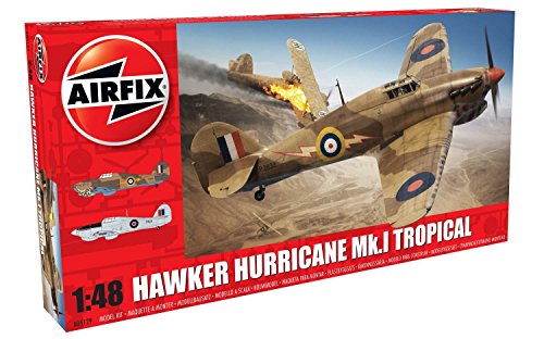 Airfix- Hawker Hurricane MK.I Tropical Avión de Juguete, Multicolor, 200 x 255 cm (Hornby Hobbies 2019 A05129)