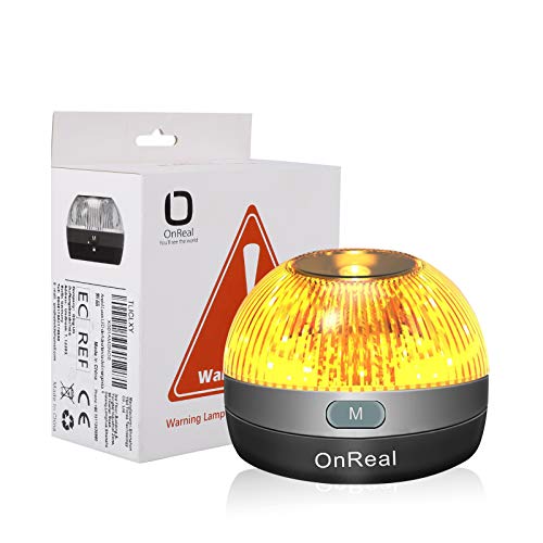 Anzid Luz Emergencia Coche Preseñalización Peligro y Linterna, 3 En 1 Alta Luminancia Luz Magnética Led, Señal Preseñalización De Peligro, Sustituye a Los Triangulos, para Coches y Motocicletas