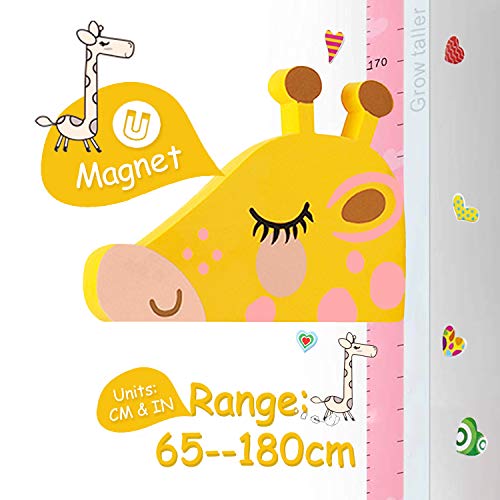AOBETAK Tabla de altura para niños magnética 3D estéreo, animal, para el crecimiento, altura de la pared, pegatinas para niños, niñas, recámara, guardería, decoración de pared, con rotulador, jirafa AOBETAK Tabla de altura para niños magnética 3D estéreo, animal, para el crecimiento, altura de la pared, pegatinas para niños, niñas, recámara, guardería, decoración de pared, con rotulador, jirafa