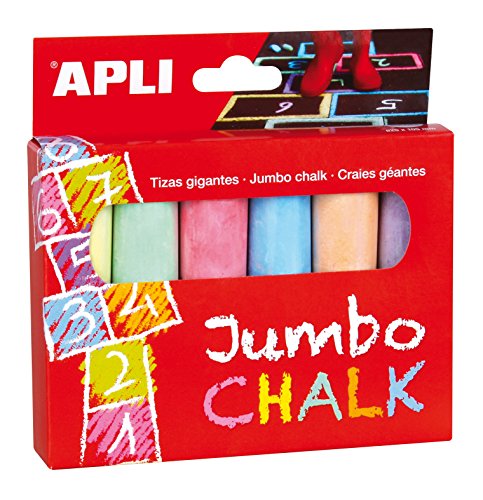 APLI Kids- Caja tiza redonda, colores surtidos - 6 uds, Ø 25 x 105 mm (14367) APLI Kids- Caja tiza redonda, colores surtidos - 6 uds, Ø 25 x 105 mm (14367)