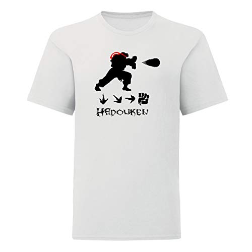 Art T-shirt, camiseta Ryu Street Fighter, niña Bianco 7-8 Años