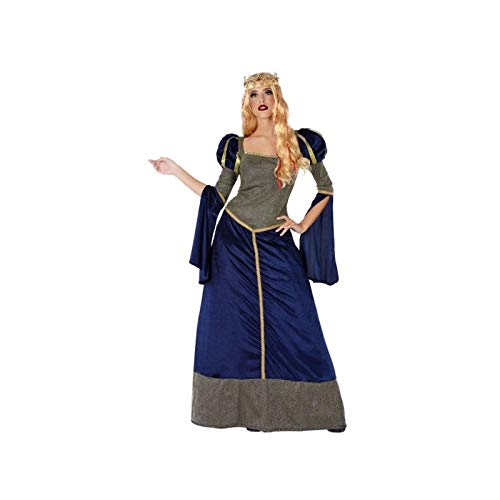 Atosa-61385 Atosa-61385-Disfraz Dama Medieval-Adulto Mujer, Color azul, XS a S (61385 , color/modelo surtido