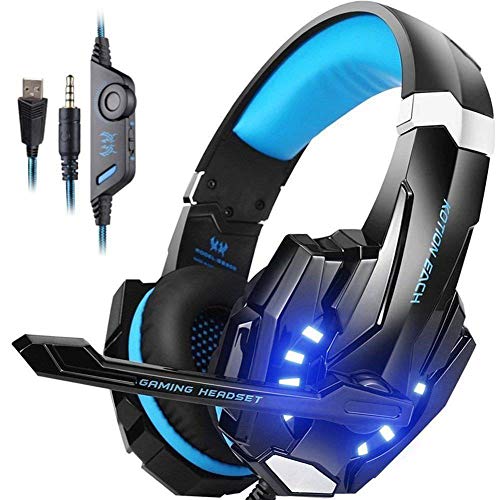 Auriculares para juegos para PlayStation PS4 3,5 mm Fortnite auriculares para PS4, PC, mando Xbox One (azul) Auriculares para juegos para PlayStation PS4 3,5 mm Fortnite auriculares para PS4, PC, mando Xbox One (azul)