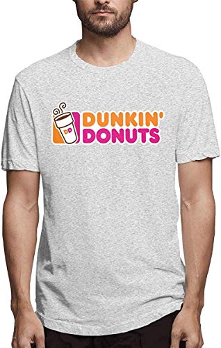 AYYUCY Camisetas y Tops Hombre Polos y Camisas Mens Dunkin Donuts Logo T Shirt Short Sleeve Collar Neck Summer Sport Comfort Tops Shirts for Men Plus Size