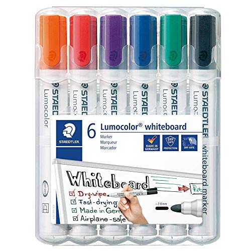 Best Price Square WHITEBOARD Markers, Wallet of 6 COLS 351WP6 by STAEDTLER