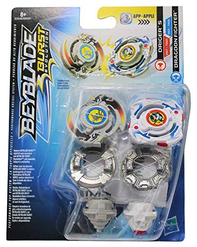 Beyblade Hasbro Burst Let it Rip! Spinning Top Set de 2 Paquetes Dobles, para niños, niños y niñas (Driger S y Dragoon Fighter)