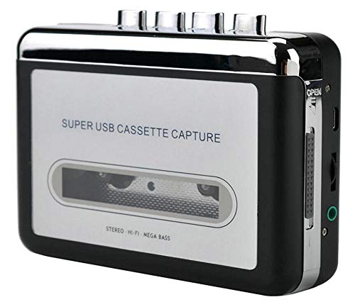 BW cinta portátil a la PC Cassette-to-MP3 CD convertidor USB Captura de audio digital reproductor de música, reproductor de cassette USB y cinta a MP3 Converter